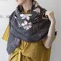 Personalised Dark Florals Square Blend Scarf, thumbnail 1 of 7