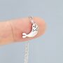 Sterling Silver Cute Seal Pendant Necklace, thumbnail 2 of 9