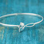 Sterling Silver Personalised Nature Bangle Bracelet, thumbnail 3 of 8