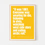 'It Was …' Personalised Popular Culture Year Gift Print, thumbnail 9 of 10