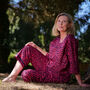 Indian Cotton Pink Panther Print Pyjama Set, thumbnail 1 of 5