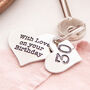 30th Birthday Gift Personalised Heart Two Pc Key Ring, thumbnail 1 of 8