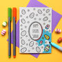 Personalised Easter Colouring In Card, thumbnail 1 of 2