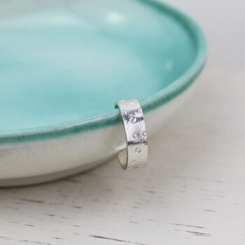 Sterling Silver Stamped Circles Toe Ring, 6 of 6