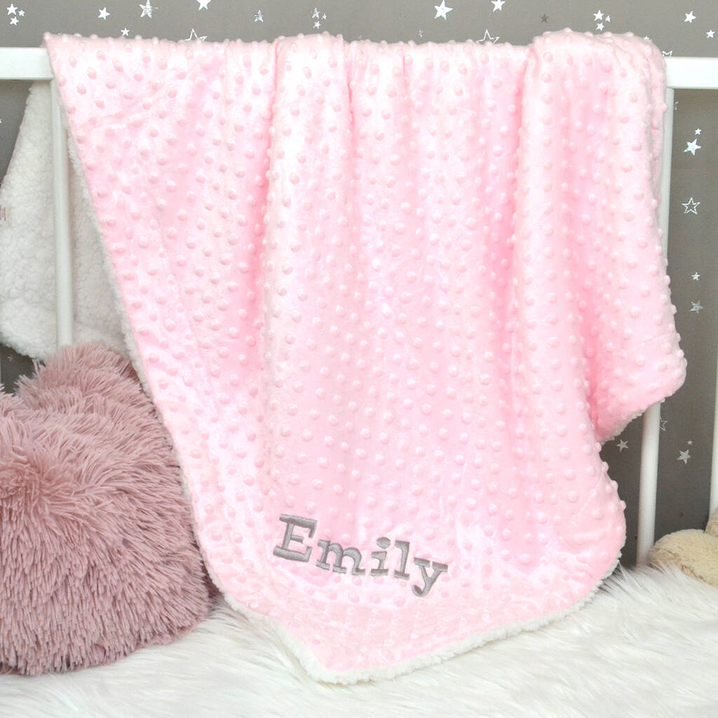 Personalised Pink Bauble Baby Blanket By D Caro