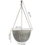 Pack Of Two Hanging Flower Plant Pot Weave Pattern, thumbnail 4 of 8