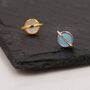 Sterling Silver Little Planet Stud Earrings, thumbnail 3 of 12