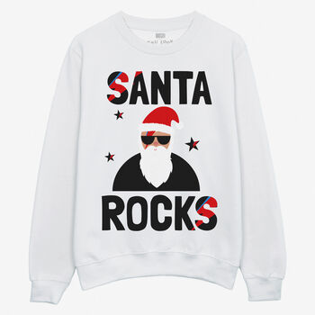 Santa Rocks Women's Christmas Jumper, 6 of 6