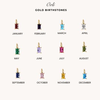 Gold Initial And Birthstone Paperclip T Bar Necklace, 3 of 6