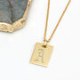 Personalised Sterling Silver Gold Plated Tag Necklace, thumbnail 1 of 3