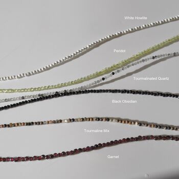Dainty Crystal Gemstone Choker Necklace, 7 of 7