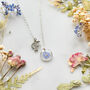 Forget Me Not Initial Necklace, thumbnail 4 of 7