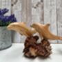 Hand Carved Wooden Dolphin Pair Sculpture Ornament, thumbnail 5 of 12