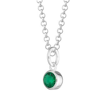 Emerald Necklace, May Birthstone, 6 of 8