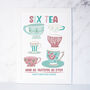 Personalised Tea Print 60th Birthday Present, thumbnail 2 of 4