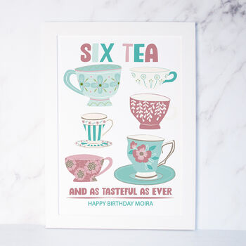 Personalised Tea Print 60th Birthday Present, 2 of 4