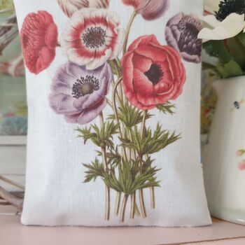 Anemone Flower Fabric Scented Gift Bag Decoration, 5 of 6