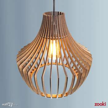 Zooki One 'Freya' Wooden Pendant Light, 5 of 9