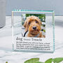Personalised Definition Of A Dog Glass Token, thumbnail 1 of 4