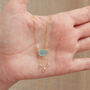 Aquamarine And Diamond Slice Pendant Necklace, thumbnail 6 of 10