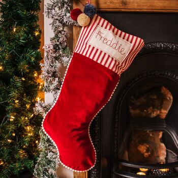 Personalised Velvet Christmas Stocking, 2 of 12