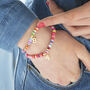 Personalised Multi Coloured Disc Stretch Bracelet, thumbnail 8 of 11