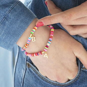 Personalised Multi Coloured Disc Stretch Bracelet, 8 of 11