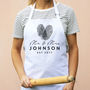 Personalied Mr And Mrs Finger Print Apron, thumbnail 1 of 1