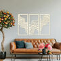 Wooden Abstract Wave Wall Art Set Modern Triptych Design, thumbnail 8 of 10