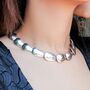 Teardrop Chunky Sterling Silver Statement Necklace, thumbnail 1 of 7