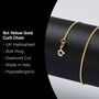 Solid 9ct Yellow Gold Medium Curb Chain Necklace, thumbnail 2 of 3