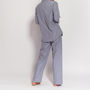 Women's Pyjamas In Ash Grey Herringbone Flannel, thumbnail 2 of 4