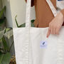 White Canvas Lightweight Book Bags For School, thumbnail 2 of 5