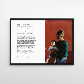 For My Father Personalised Photo Poem Print, 7 of 8