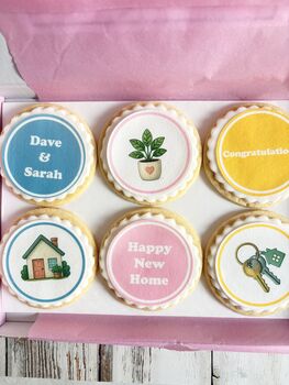 Personalised New Home Biscuit Gift Box, 3 of 5