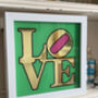 Love Gold Leaf On Glass Sign, thumbnail 1 of 5