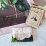 Botanical Camellia Print Cotton Tea Towel, thumbnail 5 of 5