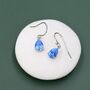 Sterling Silver Ocean Blue Cz Droplet Drop Earrings, thumbnail 6 of 12