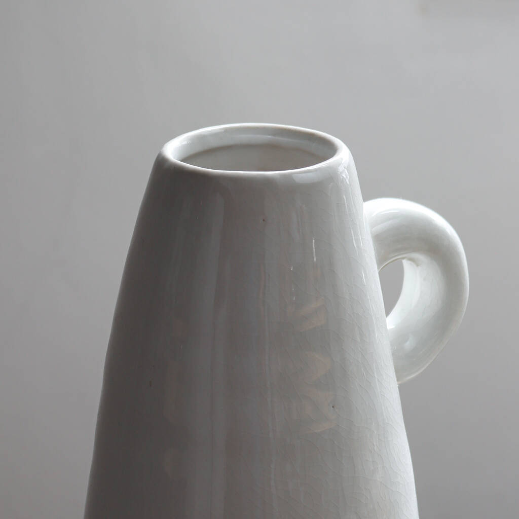 White Ceramic Jug Vase By Marquis & Dawe