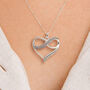 Personalised Large Sterling Silver Infinity Heart Necklace, thumbnail 1 of 12