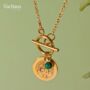Goddess Ganesha Malachite Pendant Necklace, thumbnail 6 of 12