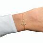 Anchor Bracelet Cz Rose Or Gold Plated 925 Silver, thumbnail 2 of 9