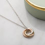Personalised 9ct Mixed Gold Mini Russian Ring Necklace, thumbnail 3 of 7
