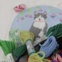 ‘Socks Clinton’ Cat Pawtrait Needlepoint Canvas Kit, thumbnail 2 of 6
