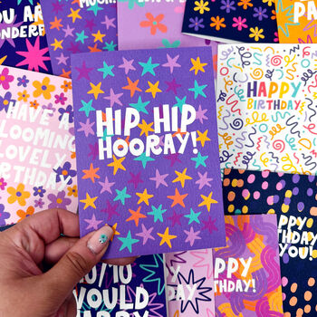 Colourful 'Hip Hip Hooray' Stars Card, 6 of 6