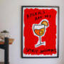 Aperol Spritz Illustrated Cocktail Print, thumbnail 1 of 5