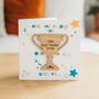 Thank You Teacher Card With Wooden Trophy, thumbnail 1 of 10