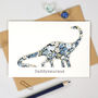 Personalised Liberty Dinosaur Childrens Birthday Card, thumbnail 3 of 4