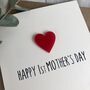 Acrylic Heart Token Happy First Mother's Day Card, thumbnail 2 of 3