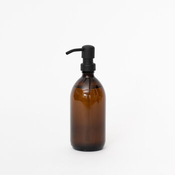 Refillable Amber Glass Soap Dispenser 500ml, 2 of 5